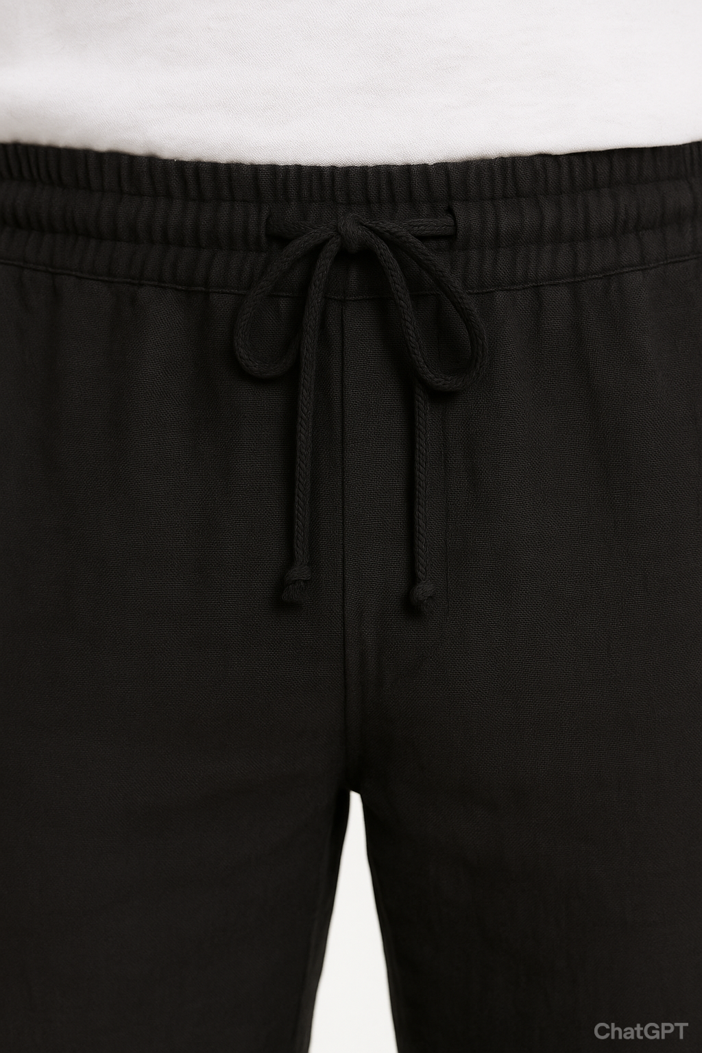ARMARIO-Black Linen Pants.