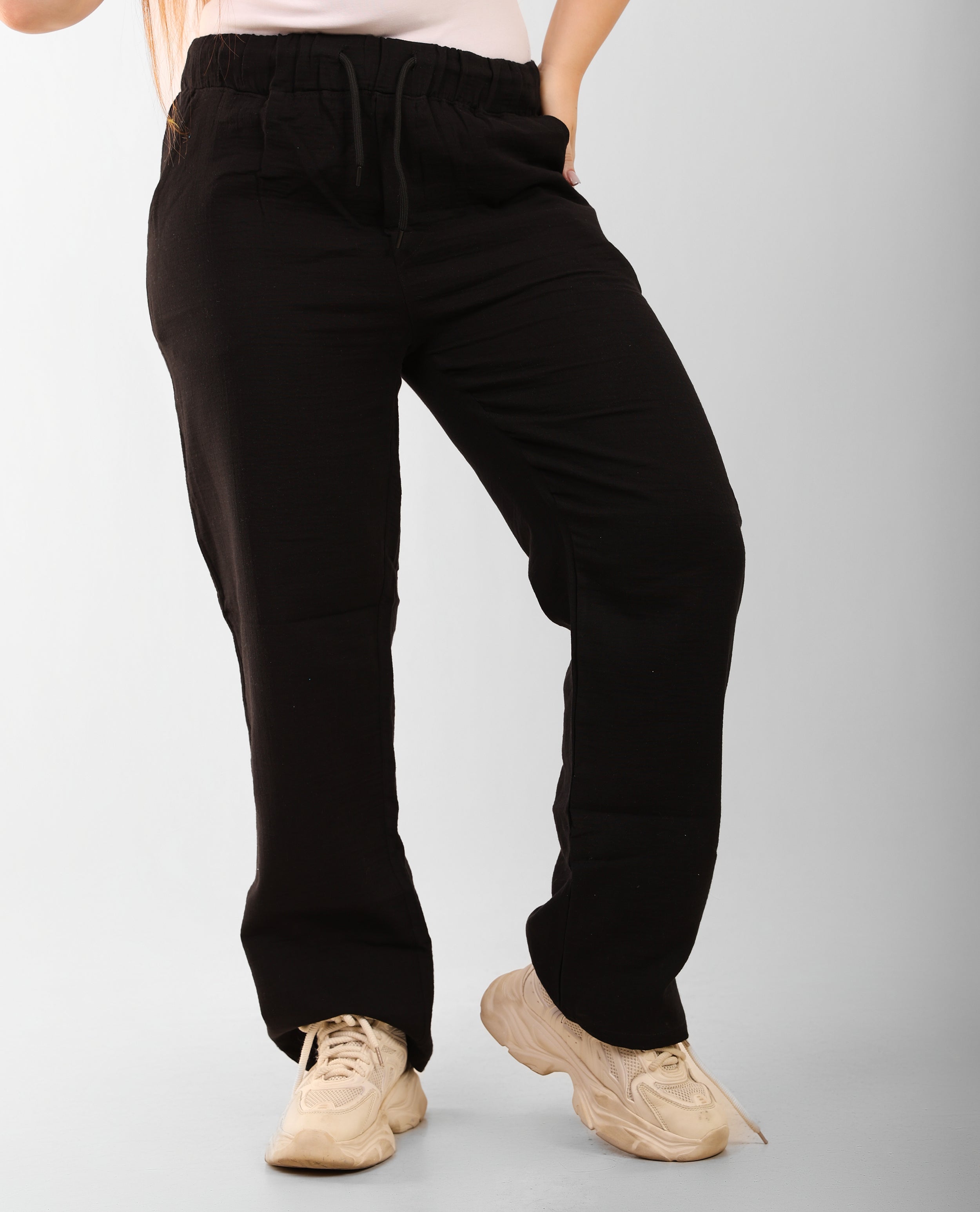 ARMARIO-Black Linen Pants