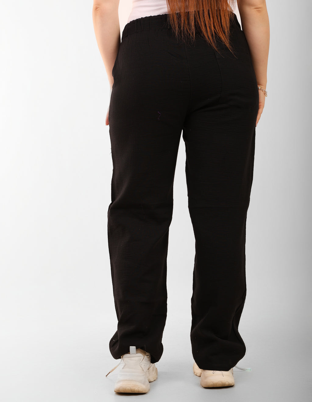 ARMARIO-Black Linen Pants