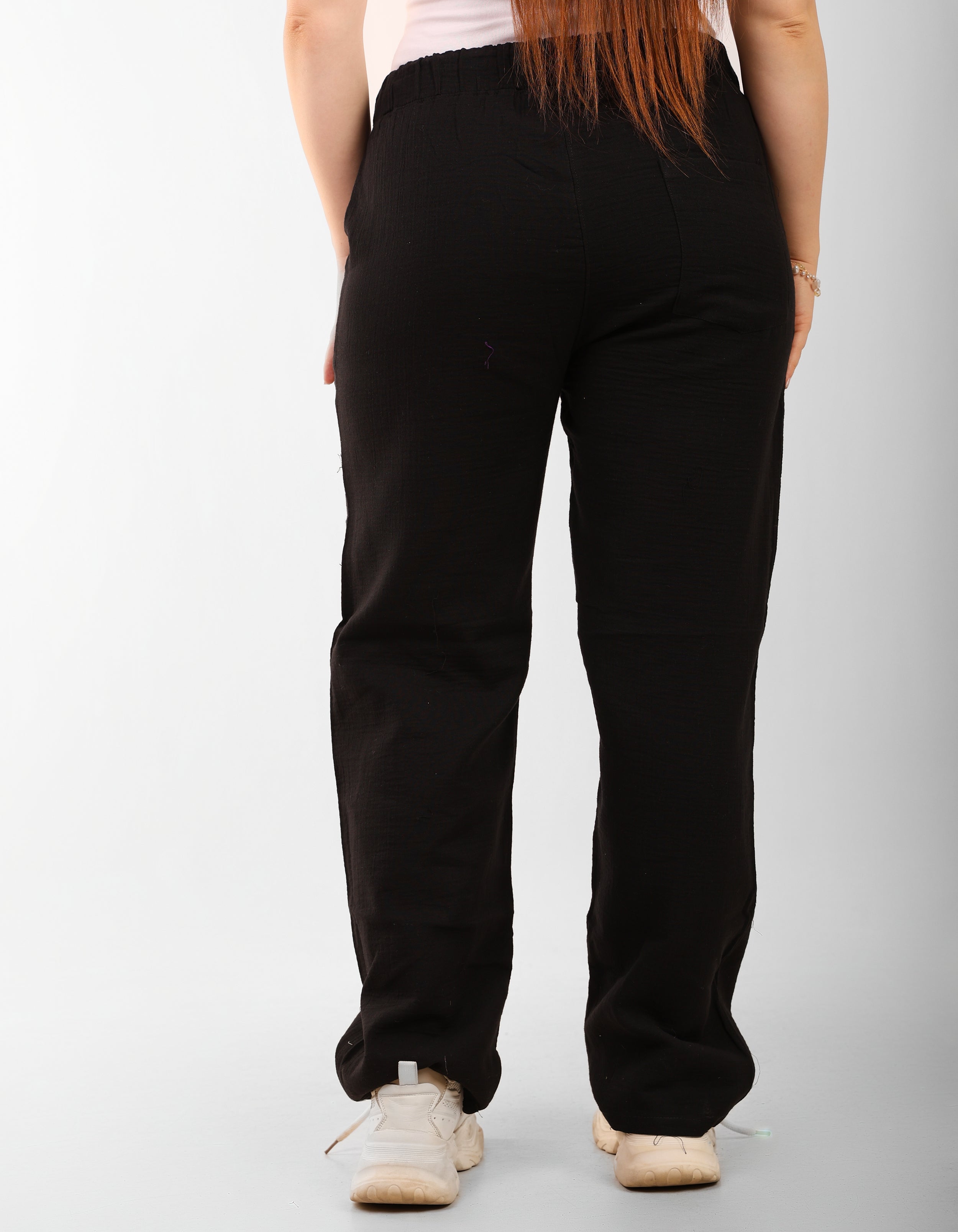ARMARIO-Black Linen Pants