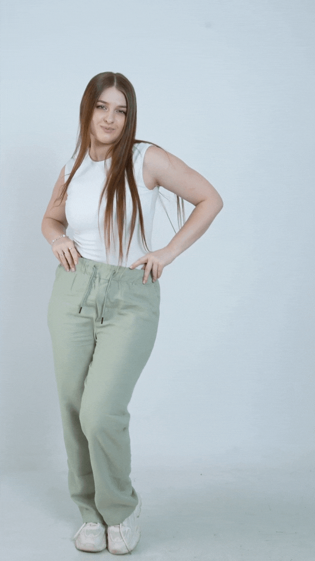 ARMARIO-Mint Linen Pants